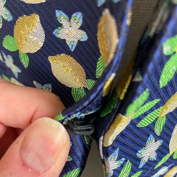 J.Crew lemon print blazer classic collarless style, lined, one frog closure🍋 - Picture 3 of 10